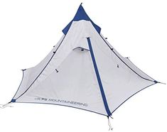 a white and blue tent on a white background