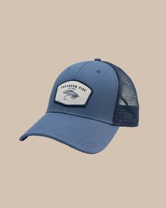 The front view of the Southern Tide ST Fly Trucker Hat by Southern Tide - Blue Ashes Blue Ash, Southern Tide, Sophisticated Dress, Cute Swimsuits, Comfy Sweaters, Khaki Shorts, Quarter Zip Pullover, Snapback Hat, Matching Outfits