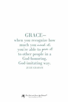 a quote on grace written in green ink