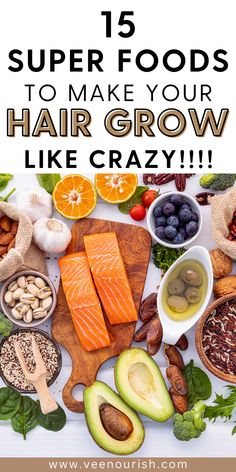 Healthy Hair Diet: The Best Foods for Hair Growth Food For Healthy Hair Growth, Food That Promotes Hair Growth, Food To Help Hair Grow, Food That Grows Hair, Best Foods For Healthy Hair, Foods That Make Your Hair Grow Faster, Foods That Help Hair Grow Faster