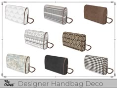 the designer handbag deco is designed to look like it's made from fabric