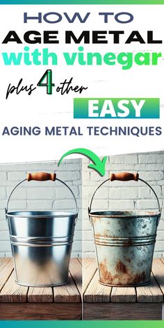 how to age metal with vinegarr plus 4 other easy aging metal techniques - step by step instructions