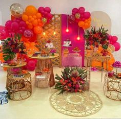 an image of a party setting with balloons and decorations