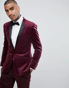 Bold + Bright Southwestern Garden Party Wedding Inspiration - Green Wedding Shoes Burgundy Wedding Suit, Wine Tuxedo, Garden Party Attire, Maroon Tuxedo, Groom Trends, Fall Groom, Burgundy Velvet Blazer, Maroon Suit, Prom 2022