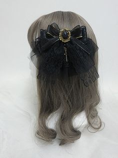 Hairclip Size: 13*18cm.  Attention: This price includes a hairclip / a brooch only, others are not included. Gothic Brooch Jewelry For Parties, Gothic Brooch, Harajuku Style Bow Hair Accessories For Party, Black Gothic Headband Hair Accessory, Harajuku Bow Hair Accessories For Party, Black Gothic Brooch, Harajuku Style Bow Hair Accessories, Elegant Gothic, Goth Jewelry