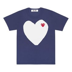 Men's CDG Play Large White Love Small Red Printing Short Sleeve Navy Blue AZ-T184-051-1 (Men's/Short Sleeve/Gift Recommend/Gift to Boyfriend) Gift To Boyfriend, Cdg Play, White Love, Heart T Shirt, Comme Des Garcons Play, White Heart, Comme Des Garcons, Large White, Boyfriend Gifts