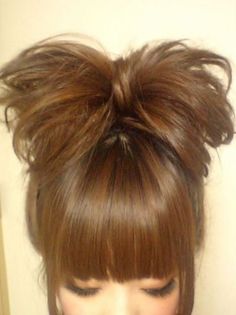 Gyaru Hair, Bow Bun, Aesthetic Hair, Hair Designs, Bun Hairstyles, Pretty Hairstyles