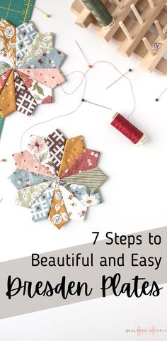 an ornament made out of paper with the words 7 steps to beautiful and easy