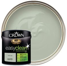 crown easy clean satin interior paint in silver