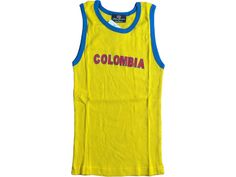 Premium Quality Ribbed Colombia tank stretchable breathable 100% cotton  see size chart in pictures Mexico Tank Top, Fitted Sleeveless Cotton T-shirt, Casual Racerback Tops With Letter Print, Casual Cotton Racerback Tank Top, Sporty Cotton Crew Neck Vest, Basic Racerback Top For Streetwear, Sleeveless Cotton Sports Top, Fitted Sleeveless Sports T-shirt, Casual Cotton Racerback T-shirt