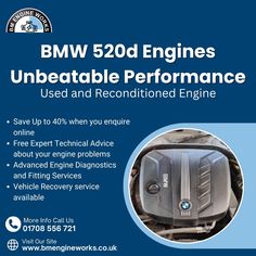 an ad for bmw engines with the words bmw 350 engines unbeatable performance