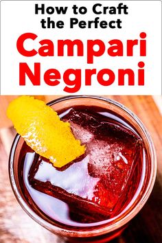 Learn how to make a classic Negroni cocktail with just five ingredients including ice. This iconic Campari cocktail is super easy to make and tastes like Italy in a glass. | Negroni | cocktail | recipe | Negroni recipe | Campari Negroni | Campari | Italian cocktails How To Make A Negroni, Campari Negroni, Negroni Cocktail Recipe, Campari Cocktail, Classic Negroni, French 75 Recipe, Campari Cocktails, Caipirinha Cocktail, Girls Night Drinks