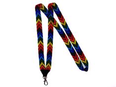 "Turn your must-wear into love-to-wear! Using premium nylon and exquisite glass beads, these lanyards are unique with their brilliant colors and patterns. Perfect for your favorite teacher, nurse, or healthcare professional, these handmade lanyards are sure to be a conversation starter. Durable, practical, and luxurious, it is a special piece that will be treasured! Handmade in Guatemala Lanyards measure 18\" *Please note that all of our items are handcrafted and unique to each piece. Colors may Adjustable Beaded Chain Lanyard For Gift, Multicolor Lanyards With Round Beads And Key Leash, Multicolor Beaded Lanyard With Key Leash, Multicolor Lanyards With Key Leash, Handmade Adjustable Multicolor Lanyards, Handmade Lanyards, Nurse Lanyard, Lanyard Teacher, Rainbow Keychain