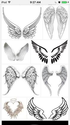 an iphone screen showing different types of wings