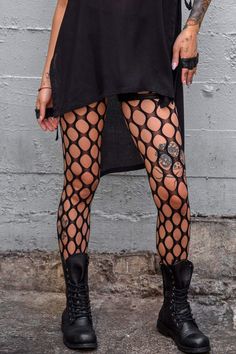 Cool Fishnets, Edgy Stretch Fishnet Tights, Edgy Stretch Fishnet Legwear, Edgy Thigh High Fishnet Legwear, Edgy Thigh-high Fishnet Legwear, Edgy Mesh Fishnet Tights, Edgy Fishnet Mesh Tights, Gothic Stretch Fishnet Hosiery, Punk Style Stretch Fishnet Legwear