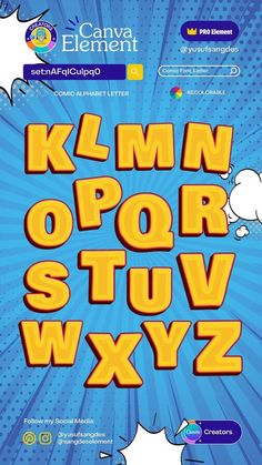 an image of a comic font with the letters and numbers below it in blue rays