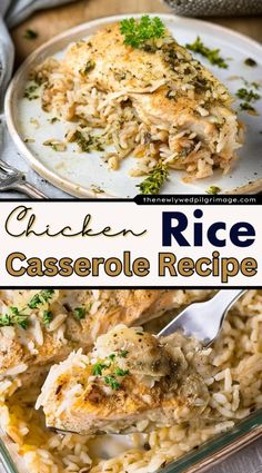 chicken casserole recipe with rice and parsley