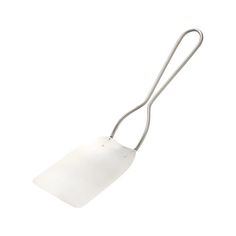 a white luggage tag hanging from a metal hook on a white background with clippings