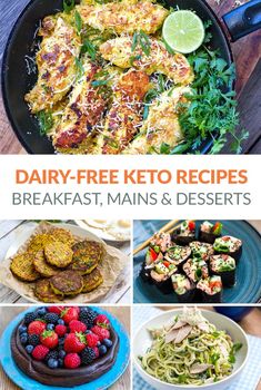 20 dairy - free keto recipes for breakfast, mains, desserts and more