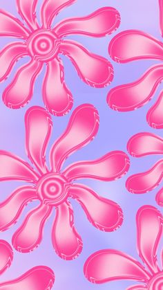 an image of pink flowers on a blue background