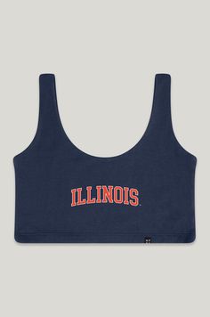 Our scoop neck crop top is so easy to dress up or dress down! About the style: - Fully lined with two layers of cotton spandex for extra support - 95% Cotton, 5% Spandex Vinyl Logo, Scoop Neck Crop Top, Tailgate Outfit, France Flag, University Of Illinois, University Of Mississippi, Auburn University, Small Crop Tops, Ole Miss