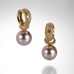 Hoop Earrings With Pearls by Gellner @QUADRUM Luxury Hoop Earrings With Pearl Drop, Earrings With Pearls, Hoops Earrings, Sea Pearl, South Sea Pearls, South Seas, Hand Made Jewelry, Gold Hoops, Pearl Drop