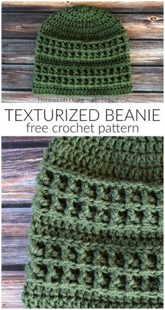 the textured beanie crochet pattern is easy to make