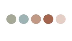 five different colors of the same color on a white background