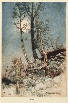 a drawing of two people standing in the snow next to some trees and bushes, with one person reaching up into the sky