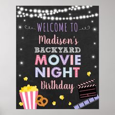 an image of a movie night birthday party