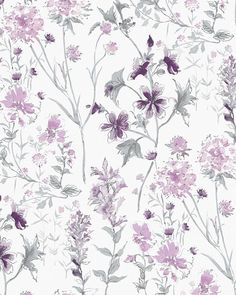 Wild Meadow Pale Iris Wallpaper - Laura Ashley Laura Ashley Wallpaper Floral, Laura Ashley Prints, Iris Wallpaper, Purple Floral Wallpaper, Meadow Wallpaper, Pink And Purple Wallpaper, Wild Meadow, Wild Flower Meadow, Paper Decoupage