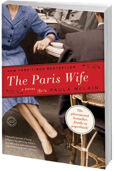 the paris wife book cover with an image of a woman sitting at a table in front of