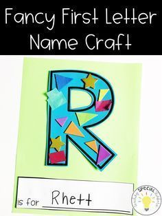 the letter r is for r and it has been cut out to make a name craft