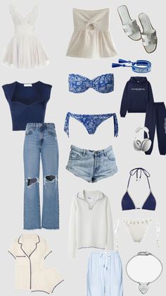 coastal grand daughter #summer #coastalgrandaughter #blue #white #sliver #beachy Coastal Aesthetic Clothes, Coastal Daughter Aesthetic, Coastal Core Outfits, Coastal Granddaughter Tops, Blue And White Clothes Aesthetic