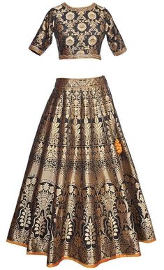 Pakistani Lengha, Indian Lengha, Pakistani Lehenga, Brocade Lehenga, Indian Wedding Lehenga, Black Lehenga, Indian Lehenga Choli, Choli Blouse, Beautiful Maxi Dresses