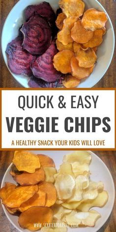 quick and easy veggie chips recipe for kids to make with their own hands