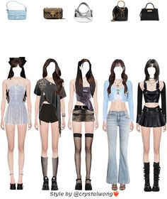 Nenek Tapasya, Kpop Airport Outfits, Short Black Wigs, Kpop Fits, Outfit Kpop, Kpop Concert Outfit, Airport Outfits, Kpop Concert, Black High Waisted Shorts