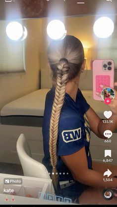 Hairstyles For School All Up, Prewrap Sports Hairstyles, Hairstyle For Dance Practice, Easy Hairstyles For Game Day, Slick Back Fishtail Braid, Tennis Hairstyles Medium Hair, Ice Hockey Hairstyles, Slick Back Volleyball Hairstyles