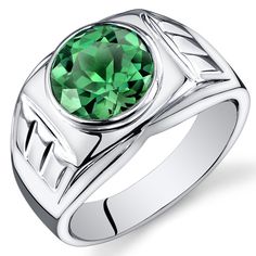 Peora.com - Mens 4.5 cts Emerald Sterling Silver Ring Sizes 8 To 13 SR10938, $69.99 (http://www.peora.com/mens-4-5-cts-emerald-sterling-silver-ring-sizes-8-to-13-sr10938/) Emerald Bezel Ring, Mens Emerald Rings, Jewelry Questions, Titanium Rings For Men, Mens Rings Fashion, Mens Ring Sizes, Sterling Silver Mens Rings, Bezel Ring, Mens Silver Rings