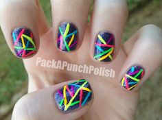 80s Nails, Neon Nail Art, Finger Nail Art, Bright Nails, Neon Nails, Fabulous Nails, Cute Nail Designs, Cool Nail Designs, Nail Art Inspiration