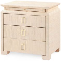 a white wooden chest with two drawers