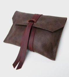 Witch Style, Don Pedro, Leather Envelope, Leather Tie, Handmade Handbags, Envelope Clutch, Minimal Modern, Leather Bags Handmade