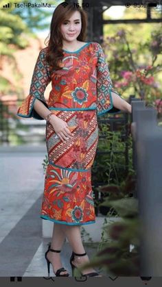 Dres Batik, Creative Dress, Model Dress Kebaya, Dresses Flowers, Dress Kebaya