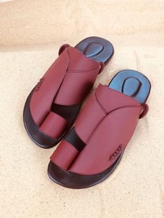 Use code COMBINEDSHIPPING and get $50 off your second pair. View more colors: https://www.etsy.com/shop/sandcruisers/?section_id=25646848 You will love these traditional Arabian inspired sandals. The straps and soles are made of vegan leather. They are designed to fit your foot loosely with lots of room in the toe-ring and straps. The sole is padded and cushioned so each step is soft against the bottom of your foot. The vegan leather is wine colored with a chocolate colored cushioned sole. This Handmade Red Leather Sandals, Men’s Sandals 2023, Luxury Leather Footbed T-strap Sandals For Beach, Men’s Leather Sandals, Rugged Leather Slip-on Sandals, Dark Denim Shorts, Summer Leather Sandals, Leather Slippers For Men, Soft Gloves