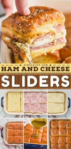 ham and cheese sliders are the perfect appetizer for any family to enjoy