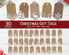 christmas gift tags svg bundle