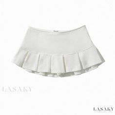 Lasaky - Sensual Low-Rise Fitness Wear with Super Short Skirt Super Short Skirts, Y2k Mini Skirt, Vintage Preppy, Terry Fabric, Summer Fabrics, Active Wear Outfits, Pleated Mini Skirt, Types Of Skirts, Low Waist