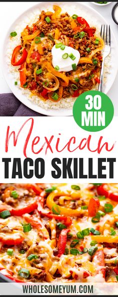 Taco Skillet Chicken Cauliflower