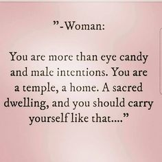 an image of a woman saying you are more than eye candy and male instructions