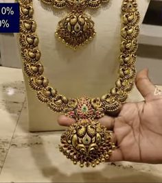 2024 Gold, Gold Statement Jewelry, Simple Necklace Designs, Haram Designs, Mary Pictures, Long Haram, Temple Jewelry Necklace, Gold Temple Jewellery, Antique Necklaces Design